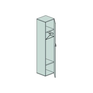 Contenitore guardaroba con anta Dimensioni (LxPxH)45x45x210 DX