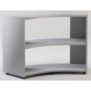 Libreria angolare bifacciale 45” in nobilitato