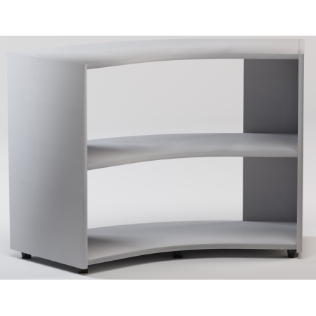 Libreria angolare bifacciale 45” in nobilitato
