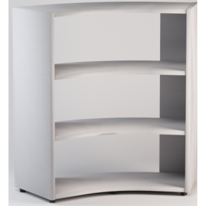 Libreria angolare bifacciale 45” in nobilitato