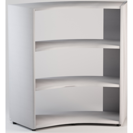 Libreria angolare bifacciale 45” in nobilitato