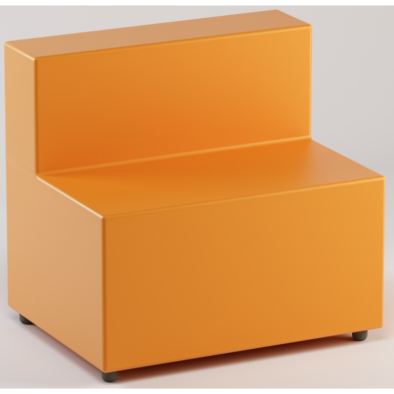 Pouf rettangolare con schienale imbottito Pouf rettangolare con schienale imbottito